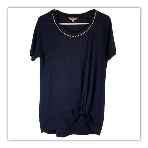 Juicy couture Navy twist snit top rhinestone 7907 - Picture 1 of 9